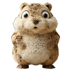 Cartoony Groundhog Doll Vinyl Car Decal Sticker – Waterproof & UV-Resistant 8"