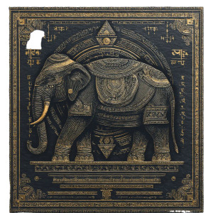 Golden Elephant Deity Vinyl Car Decal Sticker – Waterproof & UV-Resistant 8"