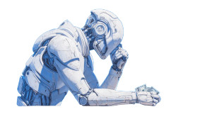 Counting Robot Vinyl Car Decal Sticker – Waterproof & UV-Resistant 8"