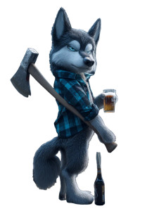 Husky Lumberjack Vinyl Car Decal Sticker – Waterproof & UV-Resistant 8"