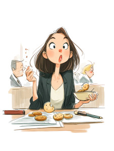 Girl With Cookies Vinyl Car Decal Sticker – Waterproof & UV-Resistant 8"