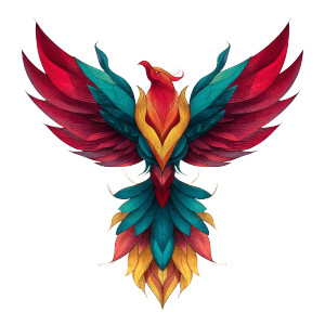 Phoenix Tattoo Design V4 Vinyl Car Decal Sticker – Waterproof & UV-Resistant 8"
