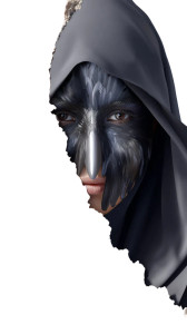 Mysterious Crow Woman Vinyl Car Decal Sticker – Waterproof & UV-Resistant 8"