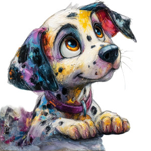 Cute Dalmation Puppy Vinyl Car Decal Sticker – Waterproof & UV-Resistant 8"