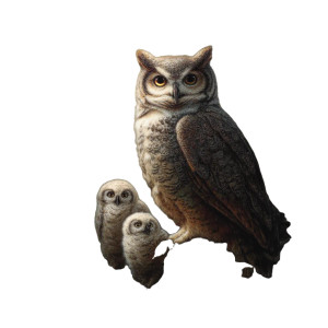 Majestic Owl Family Vinyl Car Decal Sticker – Waterproof & UV-Resistant 8" Majestic Owl Family Vinyl Car Decal Sticker – Waterproof & UV-Resistant 8"