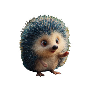 Cheerful Pixar Hedgehog Vinyl Car Decal Sticker – Waterproof & UV-Resistant 8"