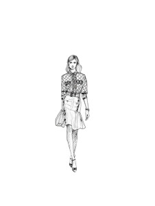 Gucci Runway Model Vinyl Car Decal Sticker – Waterproof & UV-Resistant 8"