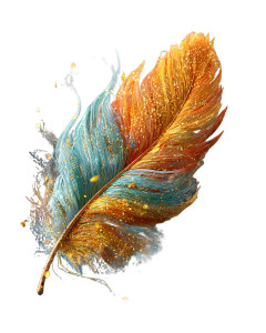 Glowing Feather Vinyl Car Decal Sticker – Waterproof & UV-Resistant 8"