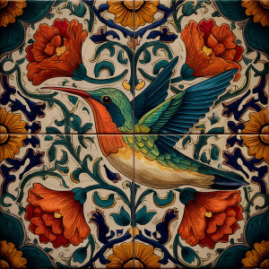Hummingbird Tile Vinyl Car Decal Sticker – Waterproof & UV-Resistant 8" Hummingbird Tile Vinyl Car Decal Sticker – Waterproof & UV-Resistant 8"