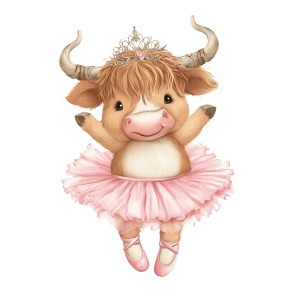 Ballerina Highland Cow Vinyl Car Decal Sticker – Waterproof & UV-Resistant 8" Ballerina Highland Cow Vinyl Car Decal Sticker – Waterproof & UV-Resistant 8"