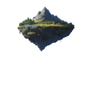 Floating Island Vinyl Car Decal Sticker – Waterproof & UV-Resistant 8"