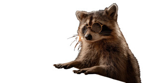 Magical Raccoon Scholar Vinyl Car Decal Sticker – Waterproof & UV-Resistant 8"