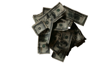 Scattered Dollar Bills V2 Vinyl Car Decal Sticker – Waterproof & UV-Resistant 8"