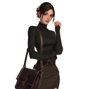 Elegant Brunette Dancer Vinyl Car Decal Sticker – Waterproof & UV-Resistant 8"