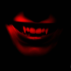 Red Evil Smile Vinyl Car Decal Sticker – Waterproof & UV-Resistant 8"