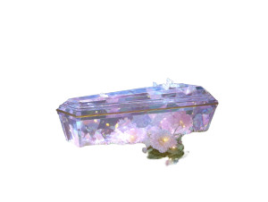 Enchanted Crystal Coffin Vinyl Car Decal Sticker – Waterproof & UV-Resistant 8"