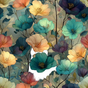 Pastel Flowers Vinyl Car Decal Sticker – Waterproof & UV-Resistant 8"