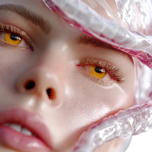 Futuristic Albino Face Vinyl Car Decal Sticker – Waterproof & UV-Resistant 8"