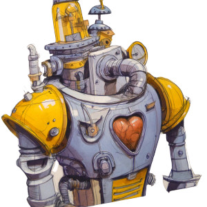 Robot Torso Vinyl Car Decal Sticker – Waterproof & UV-Resistant 8"