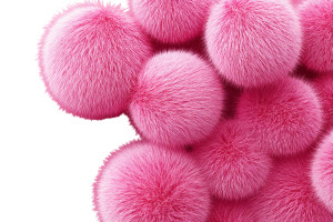 Pink Silky Fur Vinyl Car Decal Sticker – Waterproof & UV-Resistant 8"