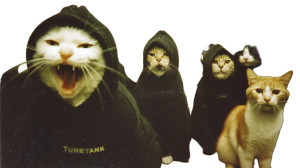 Angry Hoodie Cats V9 Vinyl Car Decal Sticker – Waterproof & UV-Resistant 8"