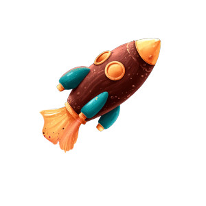 Chocolate Spaceship Journey Vinyl Car Decal Sticker – Waterproof & UV-Resistant 8"