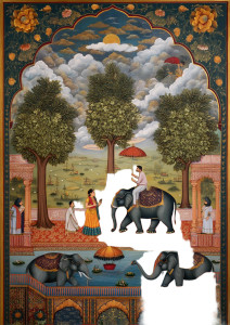 Pichwai Painting V2 Vinyl Car Decal Sticker – Waterproof & UV-Resistant 8"