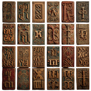 Georgian Letters Vinyl Car Decal Sticker – Waterproof & UV-Resistant 8"