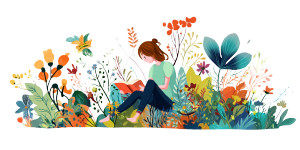 Girl Reading Among Flowers Vinyl Car Decal Sticker – Waterproof & UV-Resistant 8" Girl Reading Among Flowers Vinyl Car Decal Sticker – Waterproof & UV-Resistant 8"