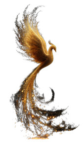 Golden Phoenix V2 Vinyl Car Decal Sticker – Waterproof & UV-Resistant 8"