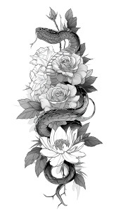 Coiled Snake Tattoo Vinyl Car Decal Sticker – Waterproof & UV-Resistant 8"