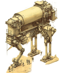 Futuristic Archivist Robot Vinyl Car Decal Sticker – Waterproof & UV-Resistant 8"