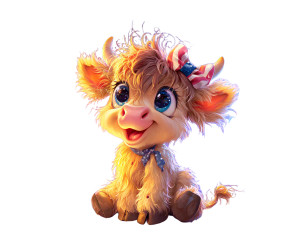 Baby Highland Cow Vinyl Car Decal Sticker – Waterproof & UV-Resistant 8" Baby Highland Cow Vinyl Car Decal Sticker – Waterproof & UV-Resistant 8"