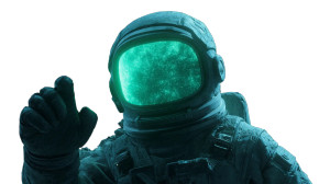 Lone Cosmonaut In Nebula Vinyl Car Decal Sticker – Waterproof & UV-Resistant 8"