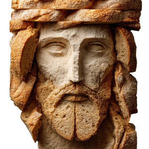 Bread Jesus Face Vinyl Car Decal Sticker – Waterproof & UV-Resistant 8"