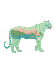 Tiger Minhwa Art Vinyl Car Decal Sticker – Waterproof & UV-Resistant 8"