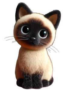 Miniature Siamese Cat Vinyl Car Decal Sticker – Waterproof & UV-Resistant 8"