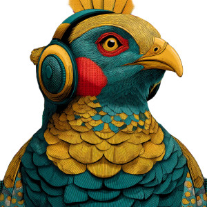 Royal Futuristic Bird Vinyl Car Decal Sticker – Waterproof & UV-Resistant 8"