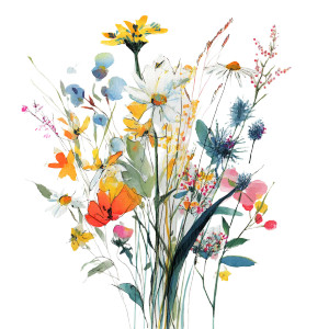 Wildflower Bouquet Vinyl Car Decal Sticker – Waterproof & UV-Resistant 8" Wildflower Bouquet Vinyl Car Decal Sticker – Waterproof & UV-Resistant 8"