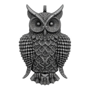 Carved Owl Pendant Vinyl Car Decal Sticker – Waterproof & UV-Resistant 8"