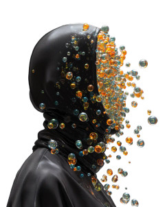 Melting Balaclava Head Vinyl Car Decal Sticker – Waterproof & UV-Resistant 8"