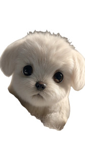 Cute Puppy Portrait Vinyl Car Decal Sticker – Waterproof & UV-Resistant 8"