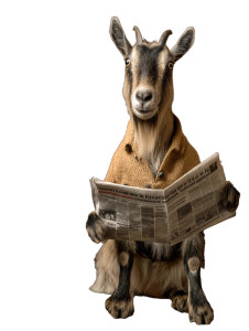 Goat On Toilet Vinyl Car Decal Sticker – Waterproof & UV-Resistant 8"