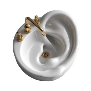 Ear-Shaped Sink Vinyl Car Decal Sticker – Waterproof & UV-Resistant 8"