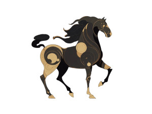 Art Deco Stallion Vinyl Car Decal Sticker – Waterproof & UV-Resistant 8" Art Deco Stallion Vinyl Car Decal Sticker – Waterproof & UV-Resistant 8"