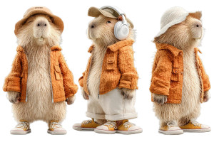 Cute Capybara Character V2 Vinyl Car Decal Sticker – Waterproof & UV-Resistant 8"