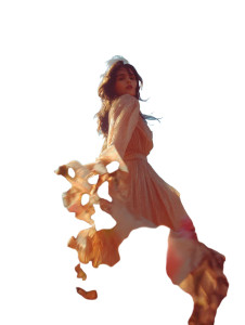 Woman In Field Vinyl Car Decal Sticker – Waterproof & UV-Resistant 8"