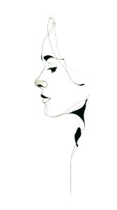 Picasso Woman Doodle Vinyl Car Decal Sticker – Waterproof & UV-Resistant 8"