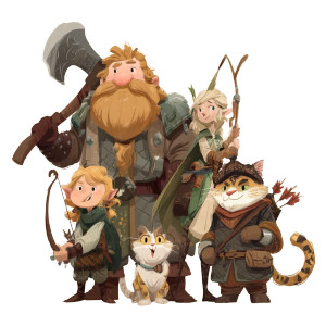 D&D Adventurers Vinyl Car Decal Sticker – Waterproof & UV-Resistant 8"