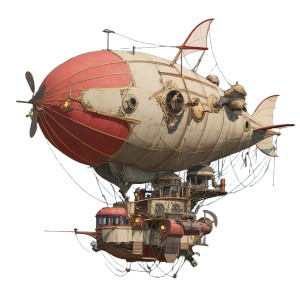 Caravan Airship Vinyl Car Decal Sticker – Waterproof & UV-Resistant 8"